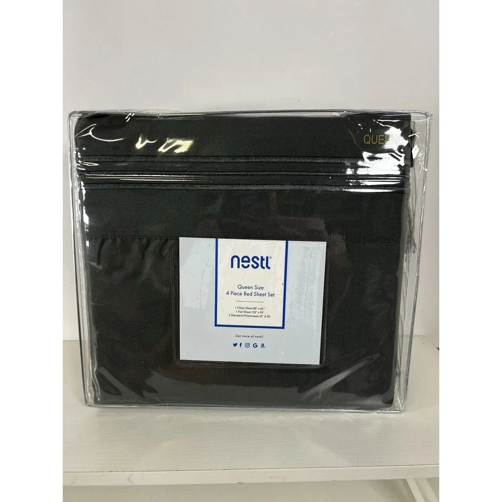 Nestl Queen Sheet Set 4Pc 1800‎ Microfiber Deep Pocket Extra Soft NEW
